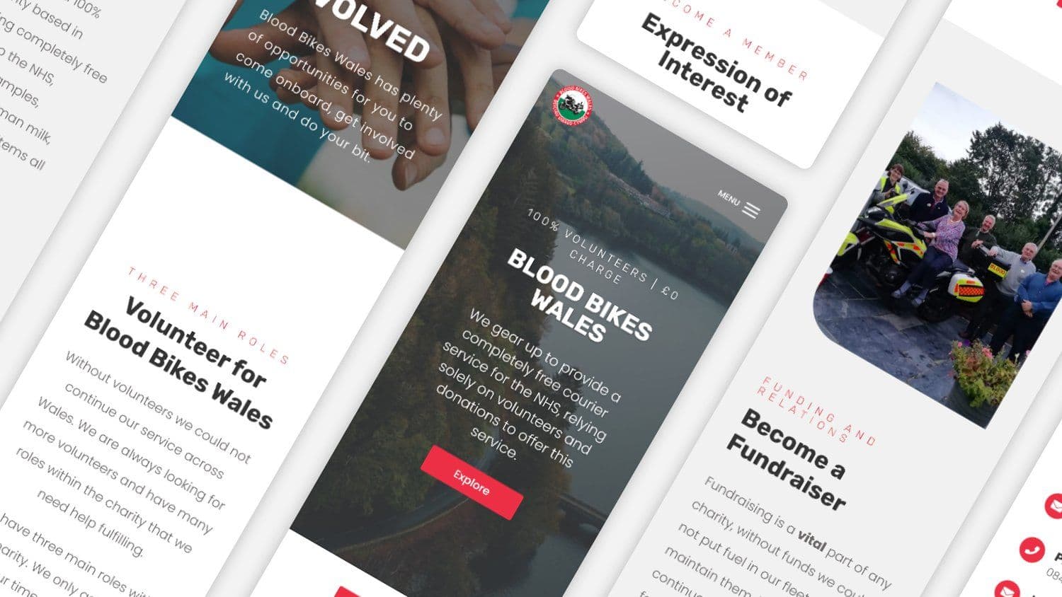 Blood Bikes Wales Website Built with WordPress